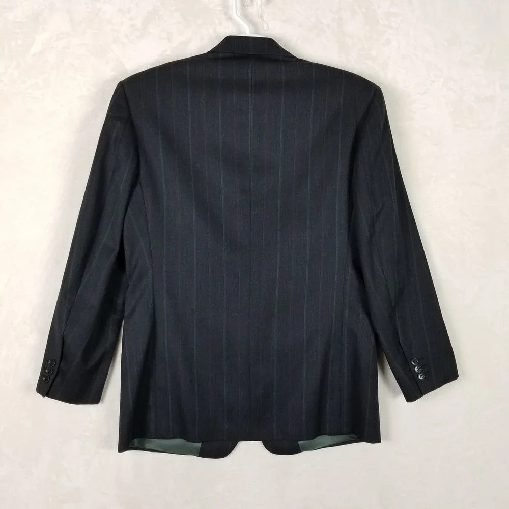 Yves Saint Laurent Blazer Mens 40R Charcoal Grey Pinstripe Wool  YSL Canada